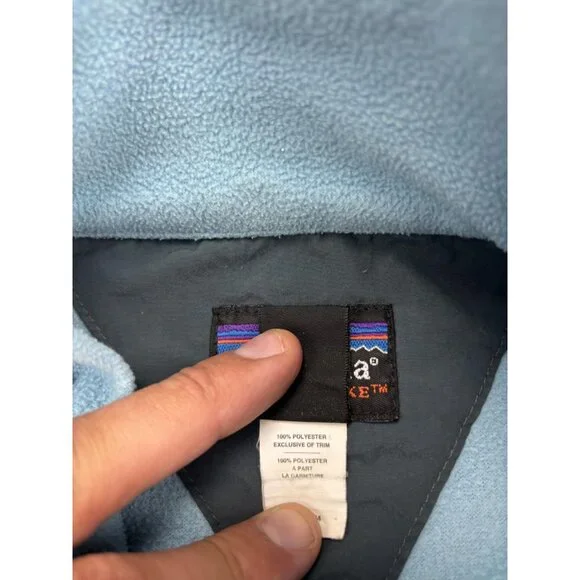 Vintage Patagonia Sweater Mens Large Blue Micro D-LUXE Half Zip